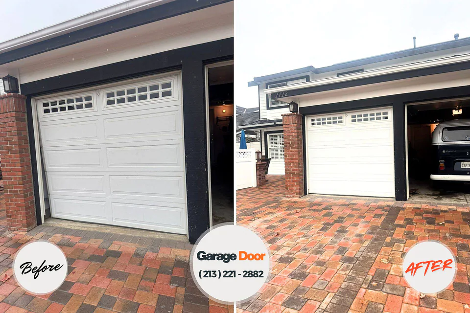Before and after: garage door spring repair Sherwood, OH